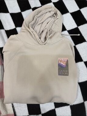 Beige Hooded Sweatshirt